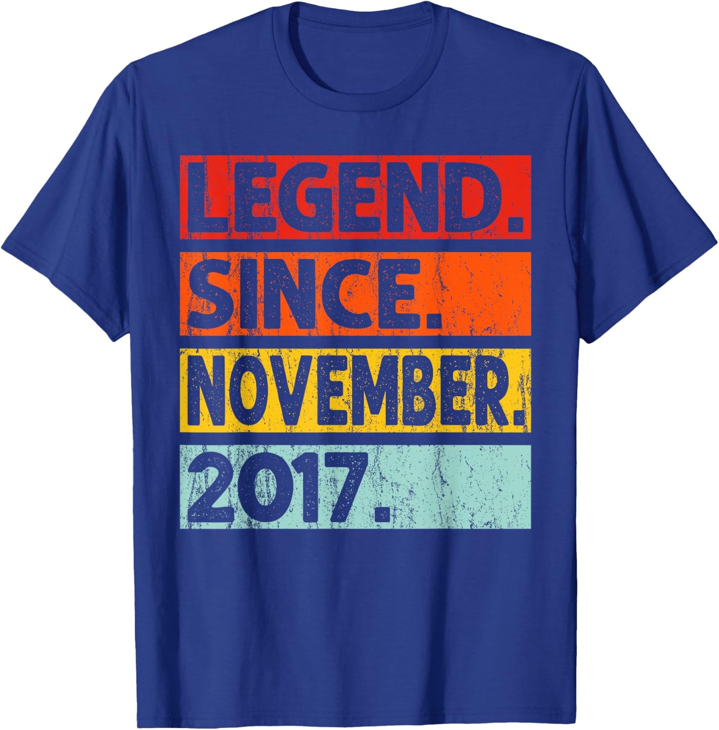 Legend Since November 2017 Birthday November 2017 Vintage T-Shirt - T-Shirt | Royal