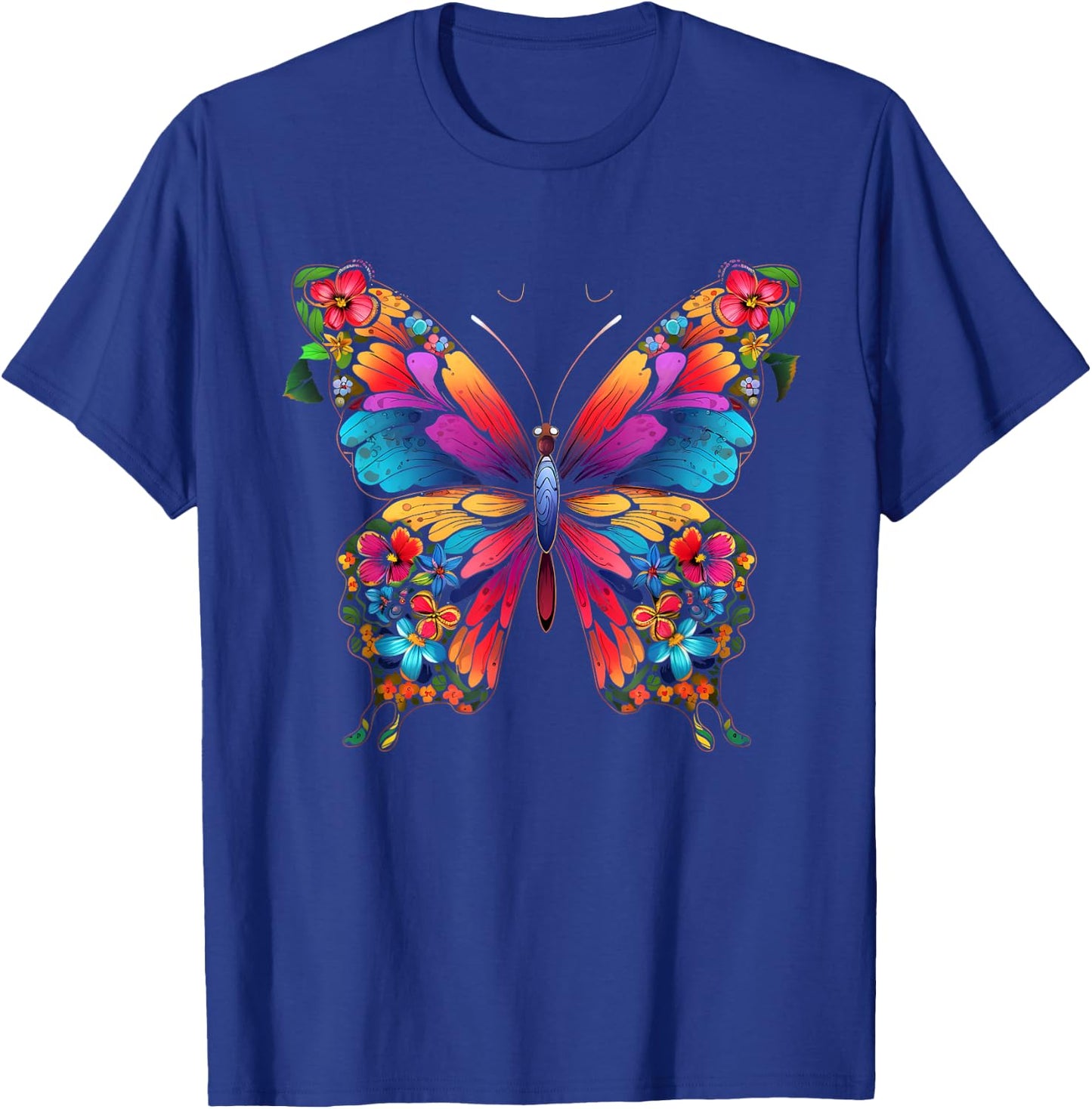 Colorful Cute Butterfly Mandala Butterflies Swarm T-Shirt - T-Shirt | Royal