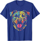 Pit Bull Mom Dog Lover Colorful Artistic Pitbull Owner Women T-Shirt - T-Shirt | Royal