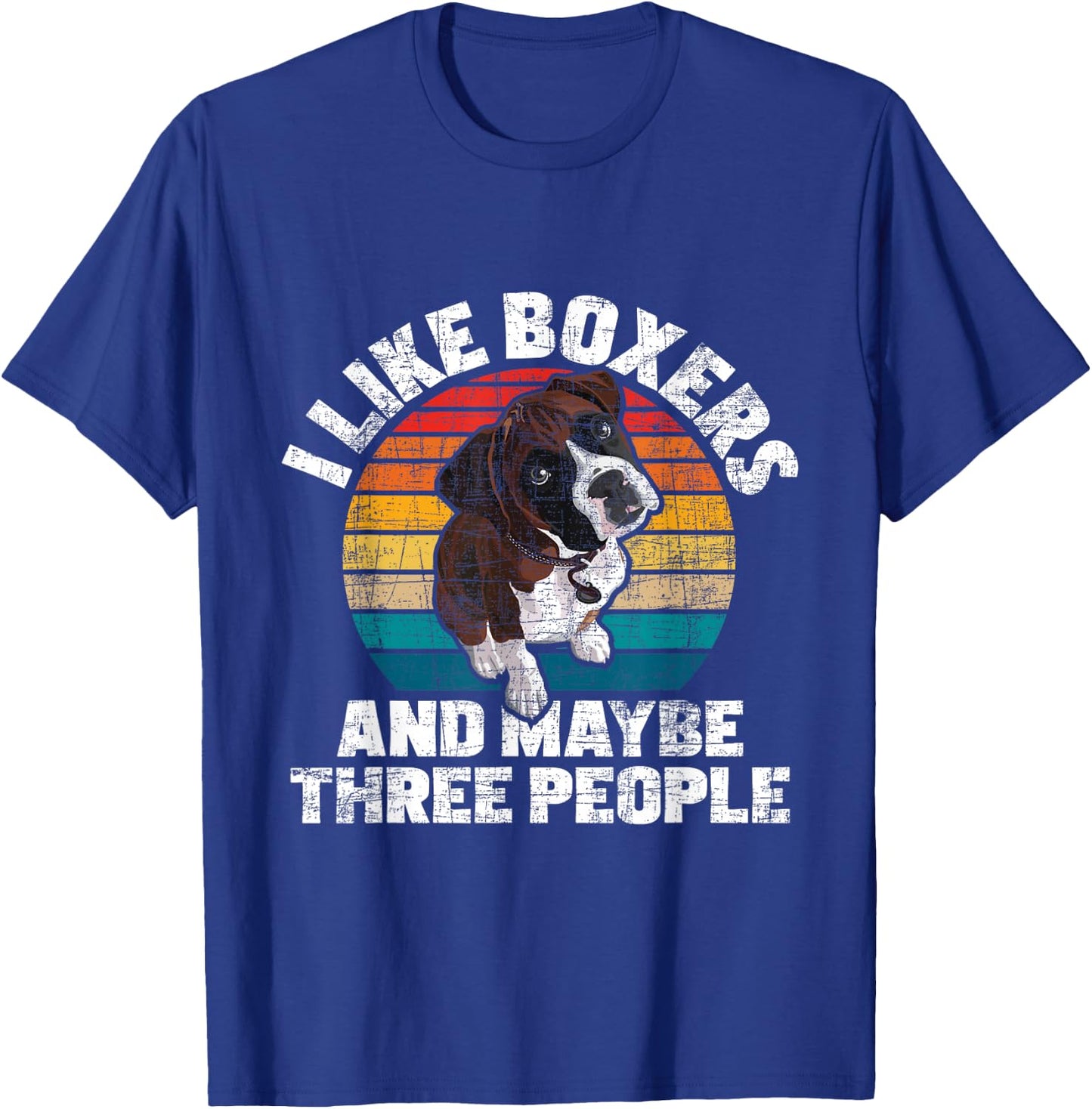 I Like Boxers And Maybe 3 People - Boxer Dog Puppy Trainer Women Girls Kids T-Shirt - T-Shirt | Royal