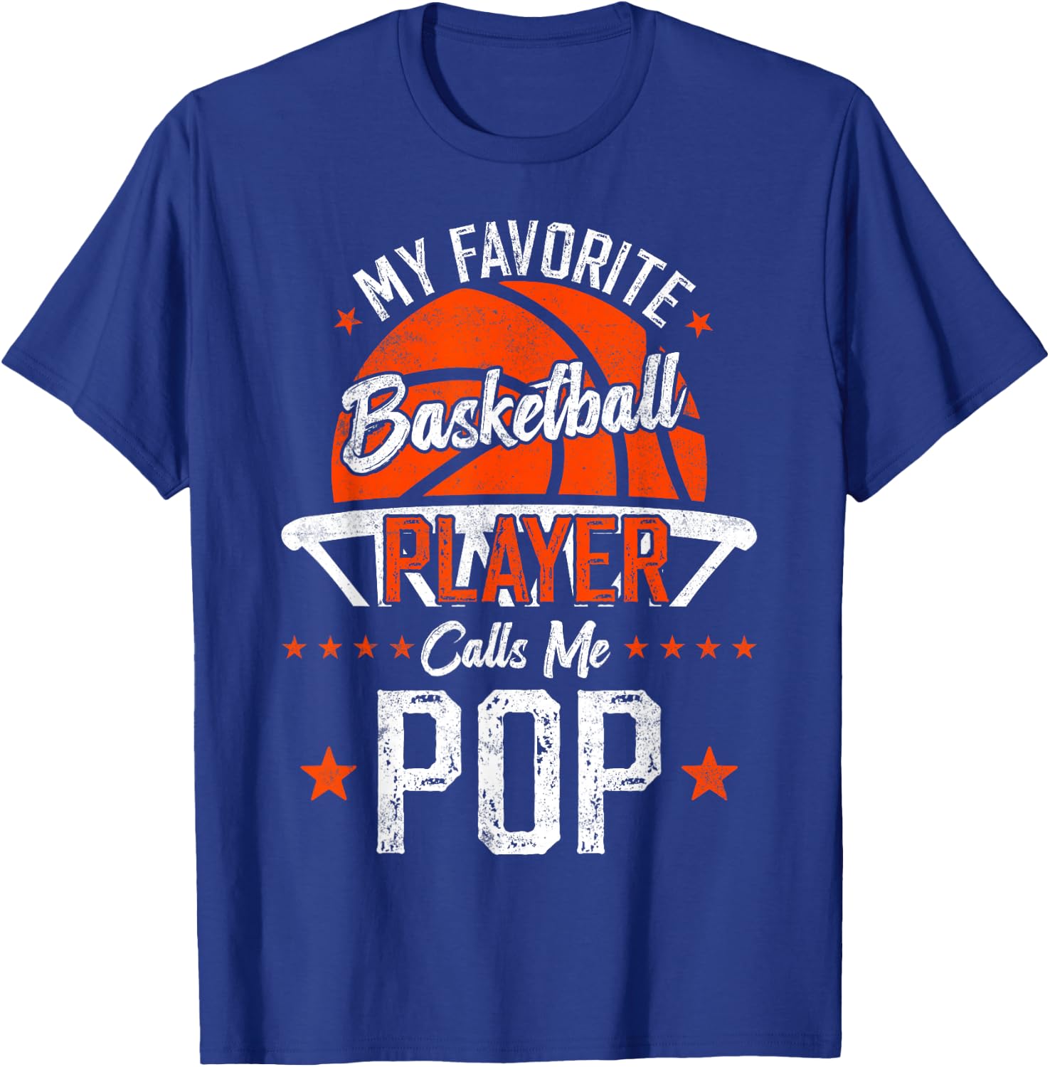 My Favorite Basketball Player Calls Me Pop Basketball Dad T-Shirt - T-Shirt | Royal