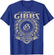 Team Gibbs Lifetime Member Vintage Gibbs Family T-Shirt - T-Shirt | Royal