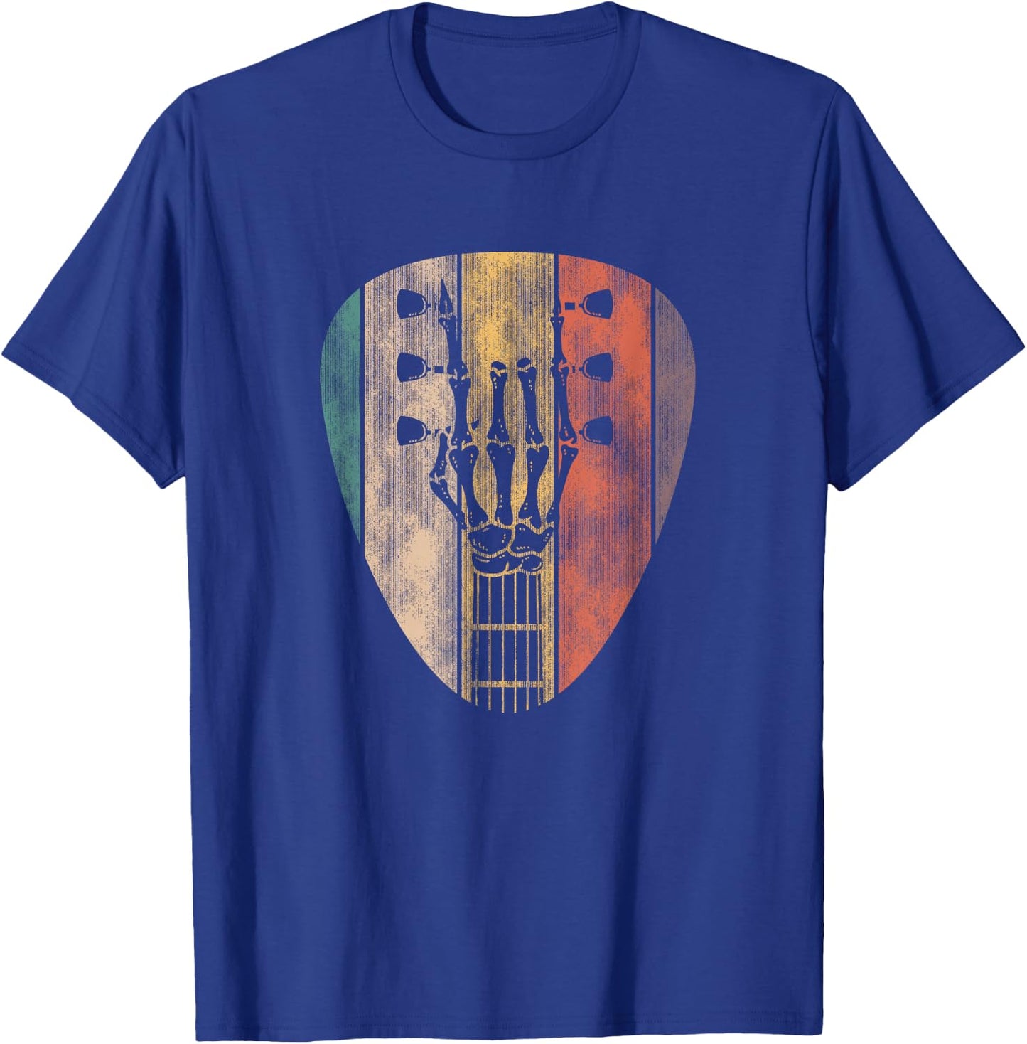 Skeleton Guitar Guy for Guitarists T-Shirt - T-Shirt | Royal