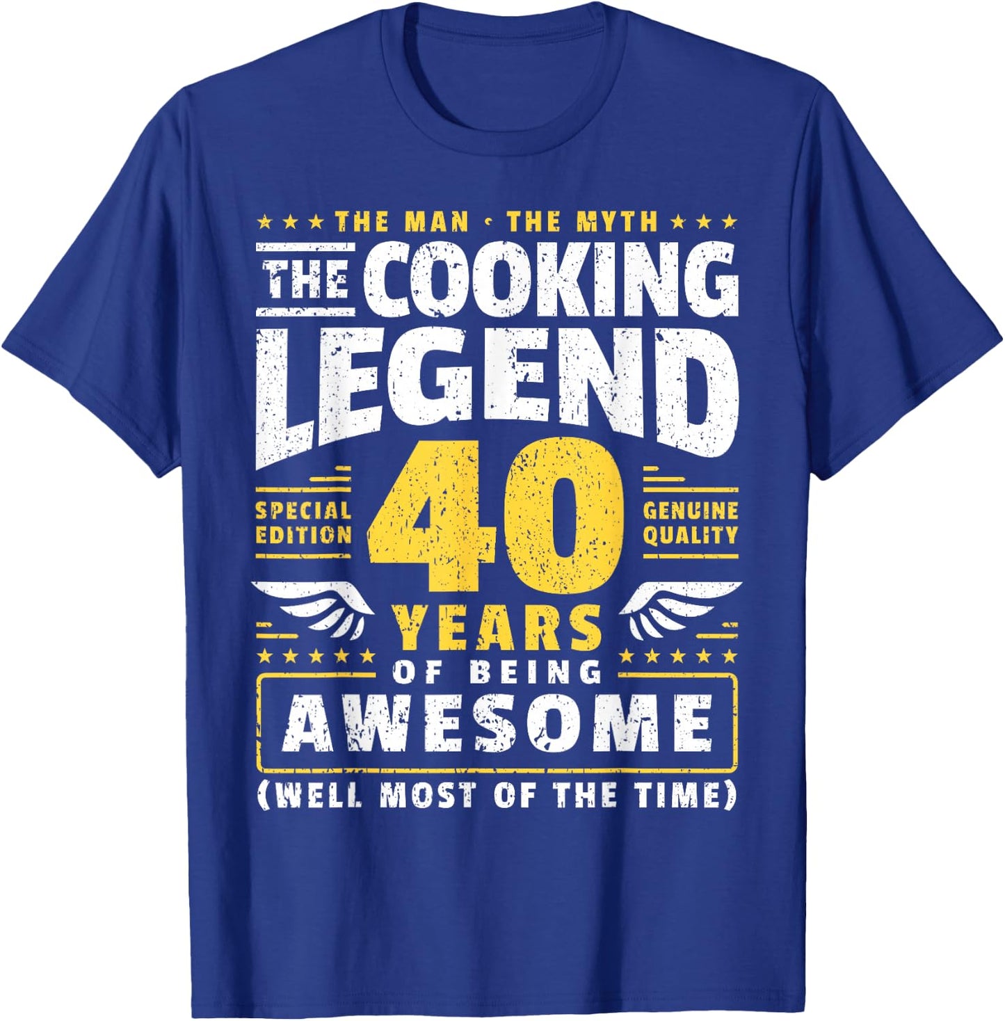 40th Birthday Cook 40 Years Old Chef T-Shirt - T-Shirt | Royal