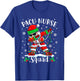 PACU Nurse Squad Christmas Dabbing Santa Nurse Xmas Pajama T-Shirt - T-Shirt | Royal