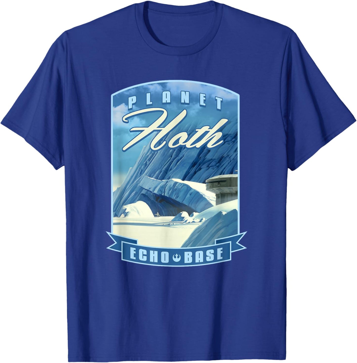 Star Wars Planet Hoth Echo Base Landscape T-Shirt - T-Shirt | Royal