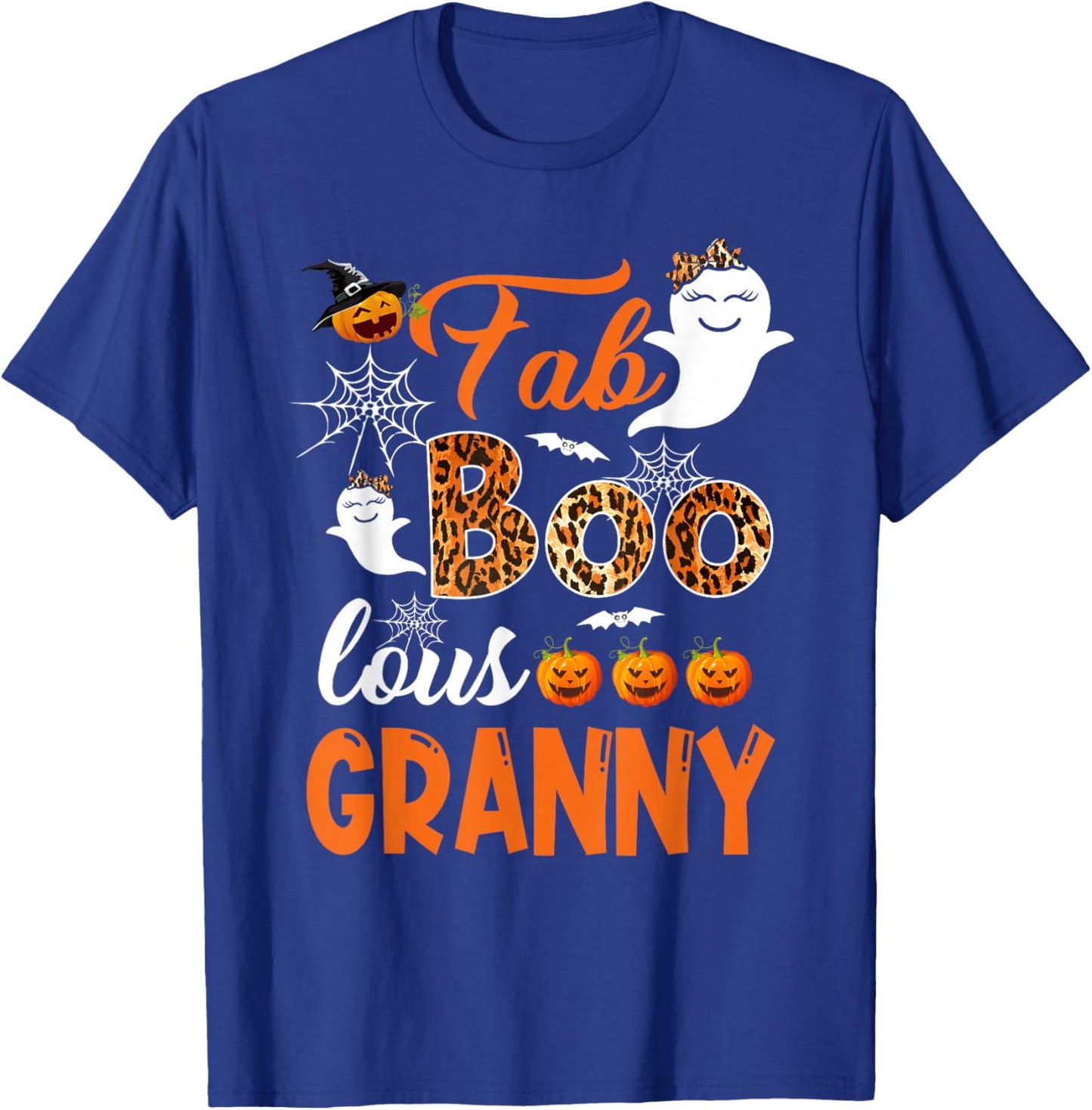 Leopard Fab Boo Lous Granny Spooky Halloween Costume Gift T-Shirt - T-Shirt | Royal