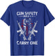 Gun Safety Rule 1 Patriotic 2nd Amendment AR-15 USA Skull T-Shirt - T-Shirt | Royal