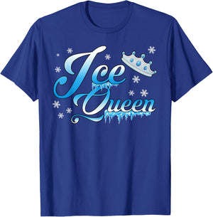 Ice Queen Winter Theme Birthday Party Girls Snow Themed Bday T-Shirt - T-Shirt | Royal