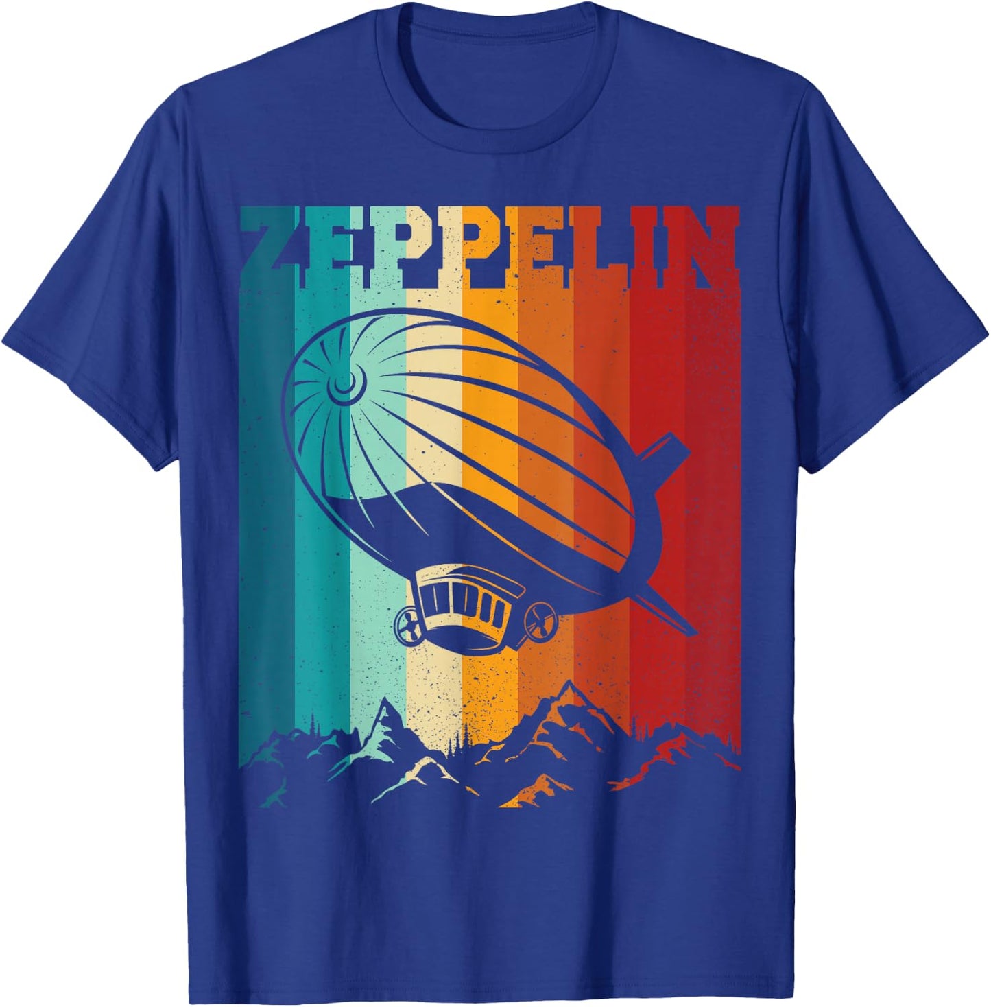 Dirigible Airship Retro Zeppelin 70s 80s Zepelin Zepplin T-Shirt - T-Shirt | Royal