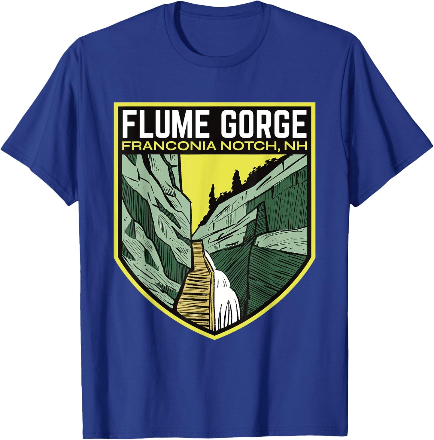 Flume Gorge New Hampshire T-Shirt - T-Shirt | Royal