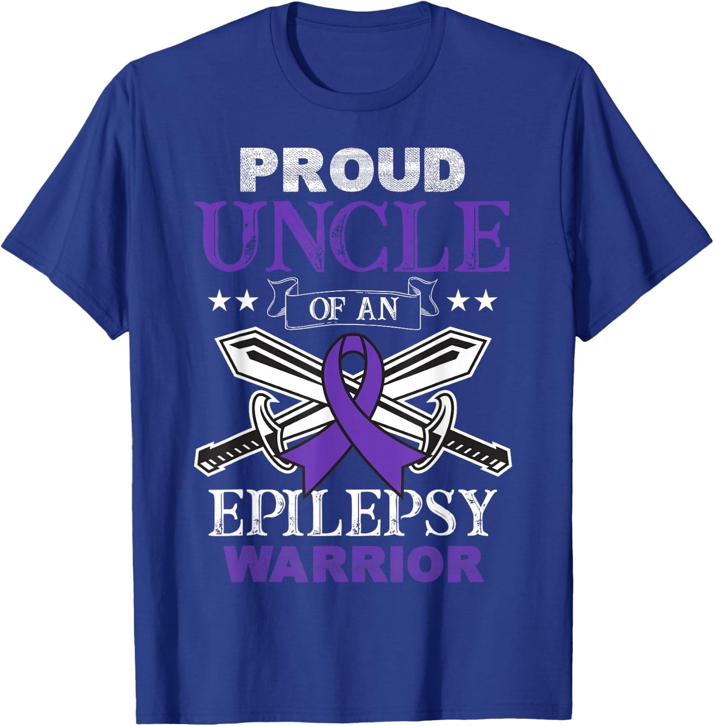 Proud Uncle Of An Epilepsy Warrior Family Matching Party T-Shirt - T-Shirt | Royal