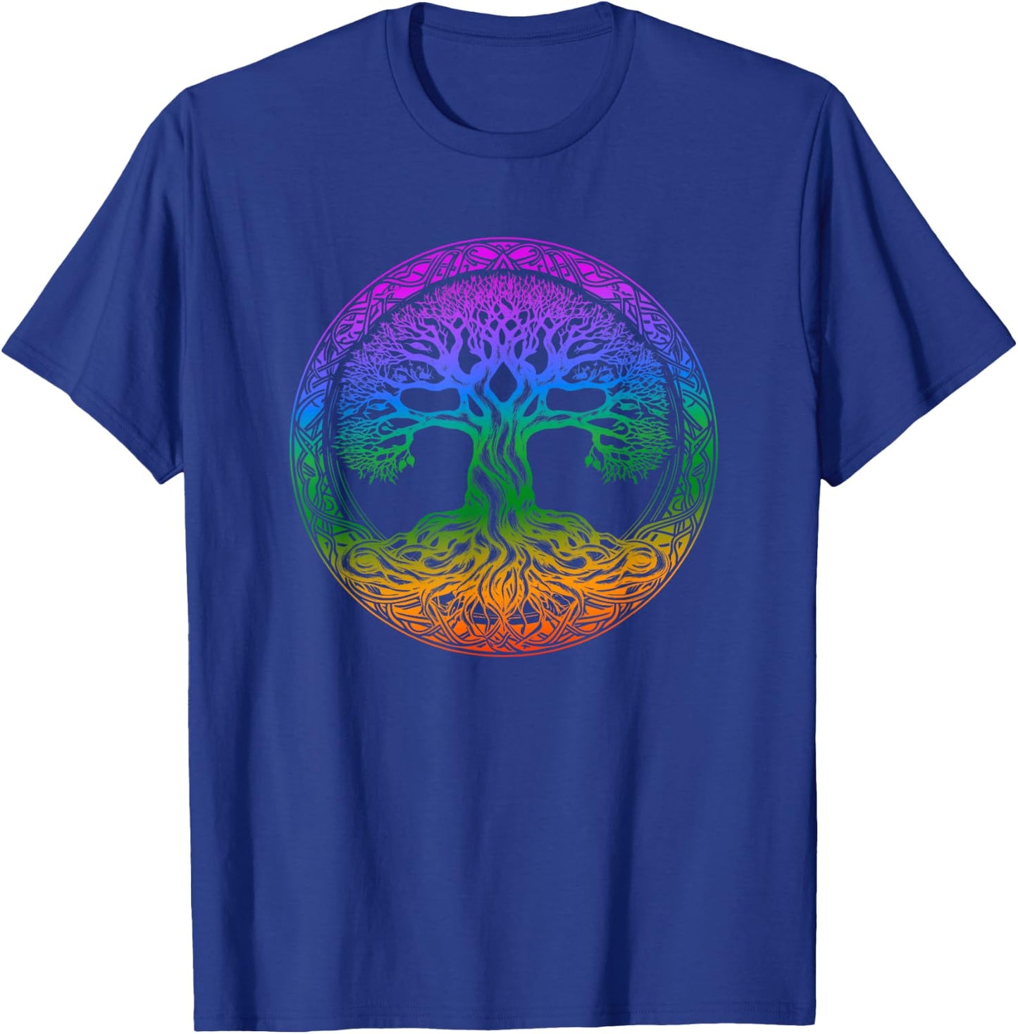 Tree of Life Celtic Colorful Rainbow Gradient Women T-Shirt - T-Shirt | Royal