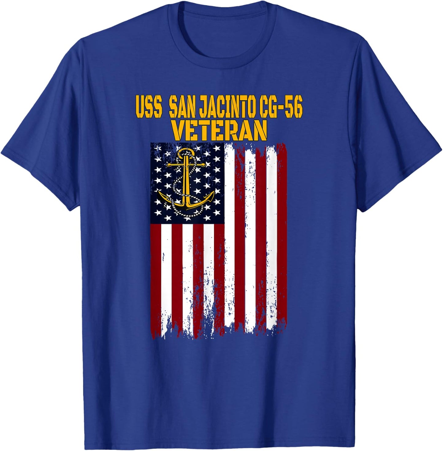 USS San Jacinto CG-56 Cruiser Veterans Day Father's Day T-Shirt - T-Shirt | Royal