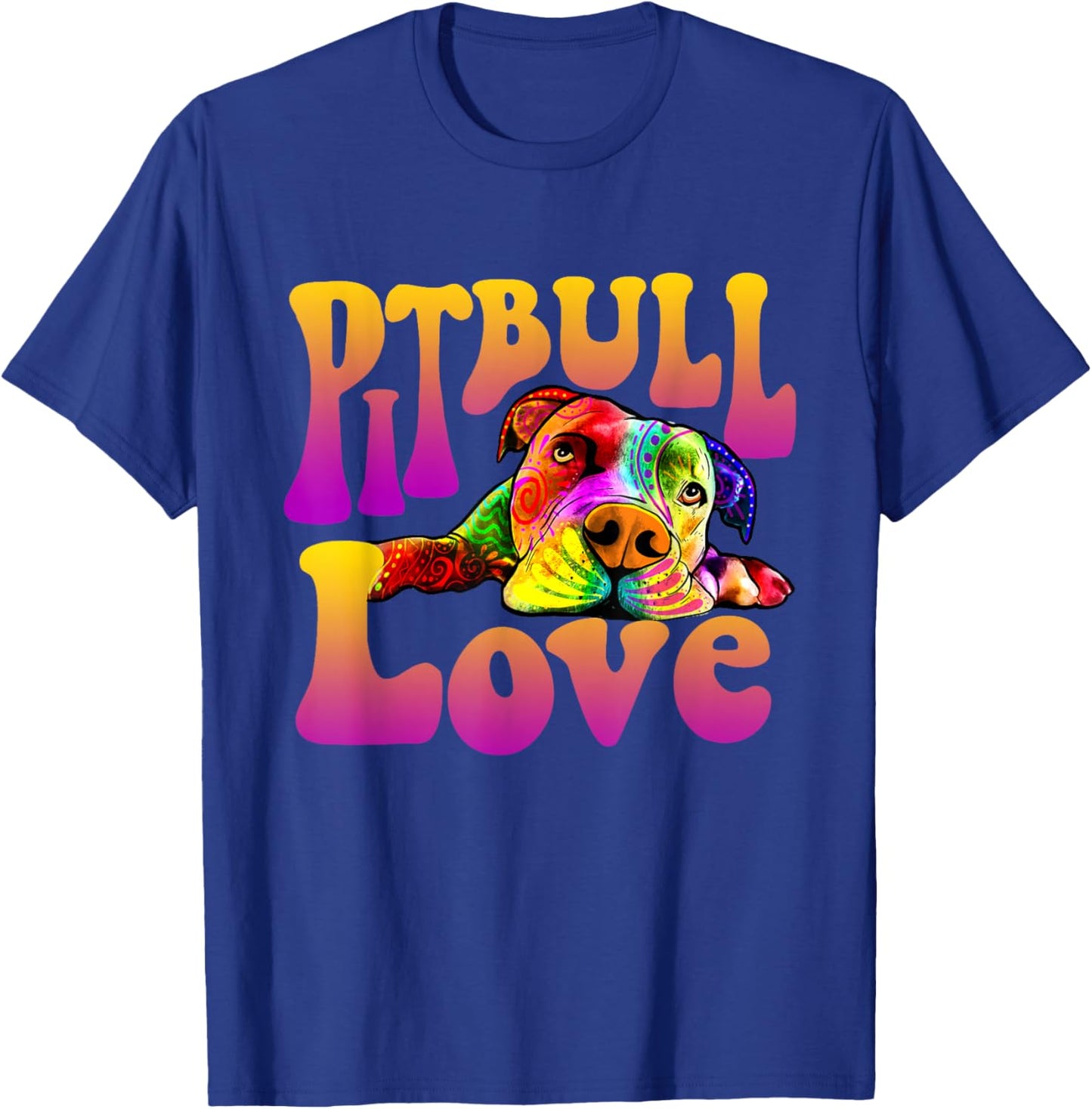 Pitbull Love - Dog Owner Canine Lover Pet Trainer Men Women Kids T-Shirt - T-Shirt | Royal