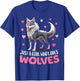 Just A Girl Who Loves Wolves - Cute Grey & Pink Cyber Wolf T-Shirt - T-Shirt | Royal