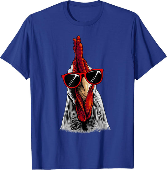 Funny Chicken Design Women Rooster Chicken Lovers T-Shirt - T-Shirt | Royal