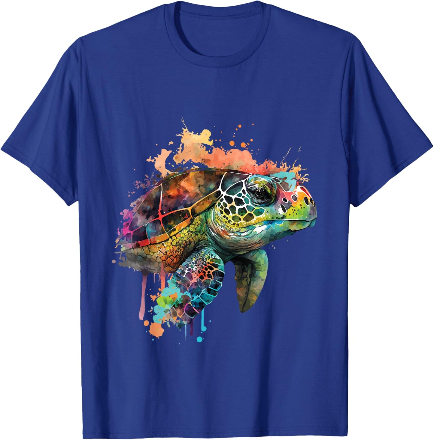 Hawaiian Ethnic Turtle - Beach Ocean Animal Lover Zookeeper T-Shirt - T-Shirt | Royal