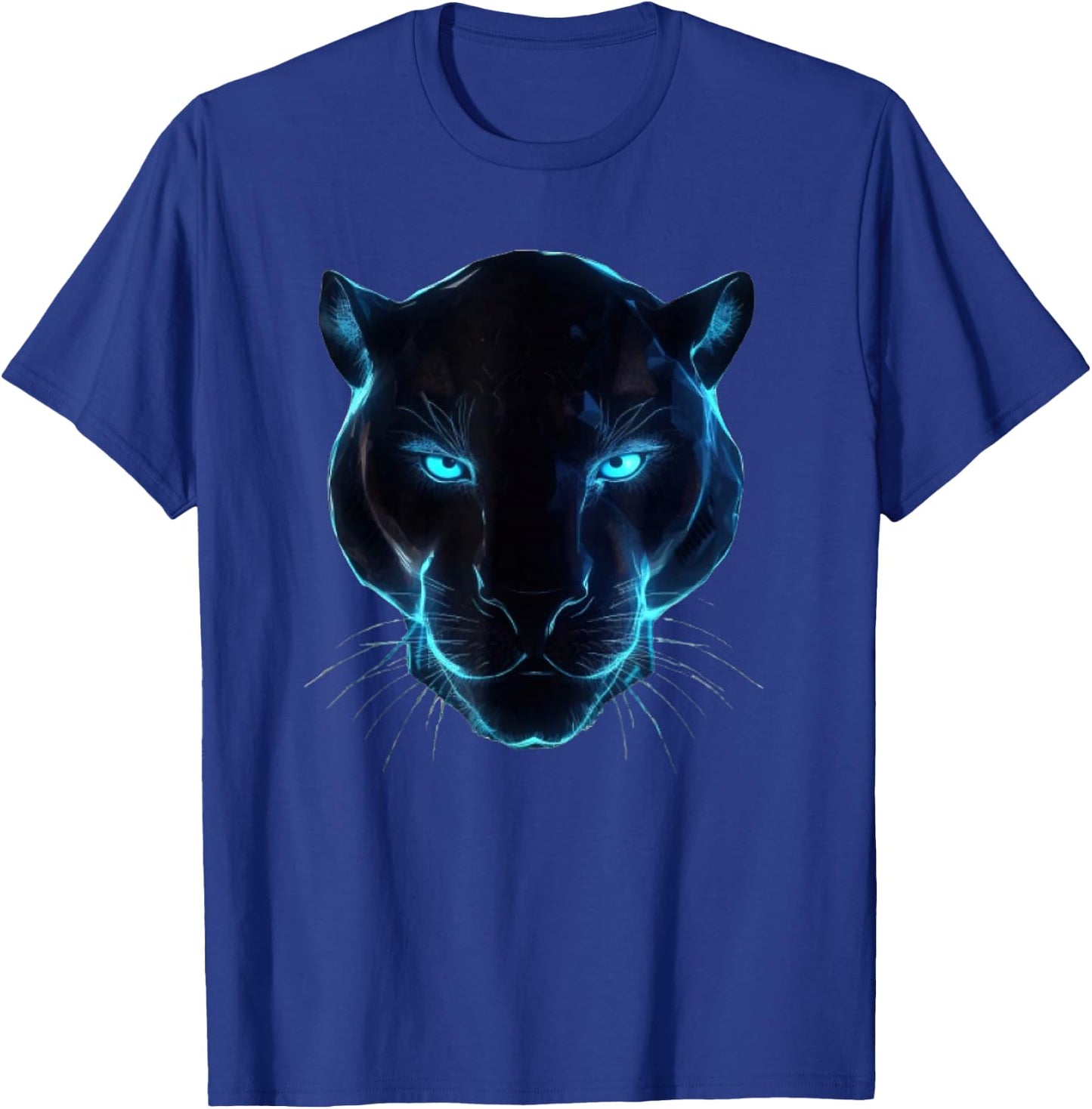 black panther head light for lovers Animal leopard & jaguar T-Shirt - T-Shirt | Royal
