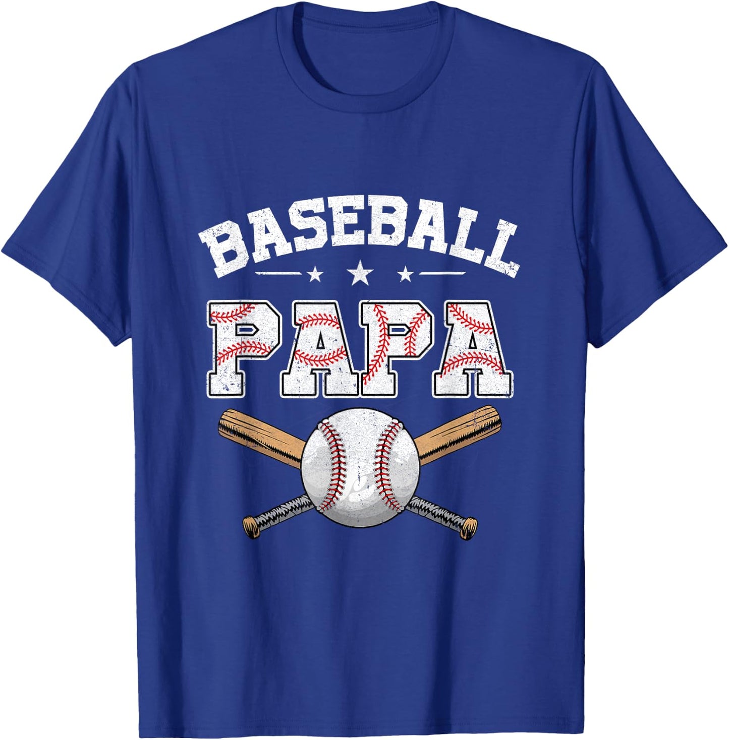 Baseball Papa For Fathers Day Baseball Lovers T-Shirt - T-Shirt | Royal