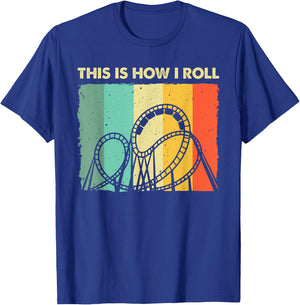 Roller Coaster Art Women Theme Park Roller Coaster T-Shirt - T-Shirt | Royal