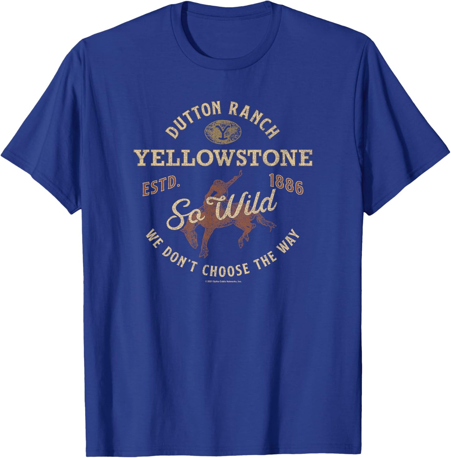 Yellowstone Dutton Ranch So Wild Logo T-Shirt - T-Shirt | Royal