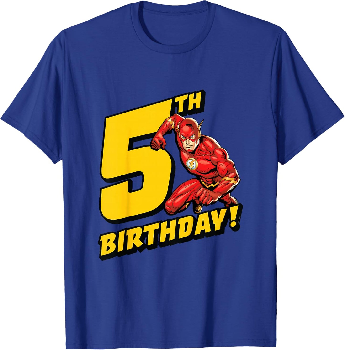 Kids The Flash 5th Birthday T-Shirt - T-Shirt | Royal