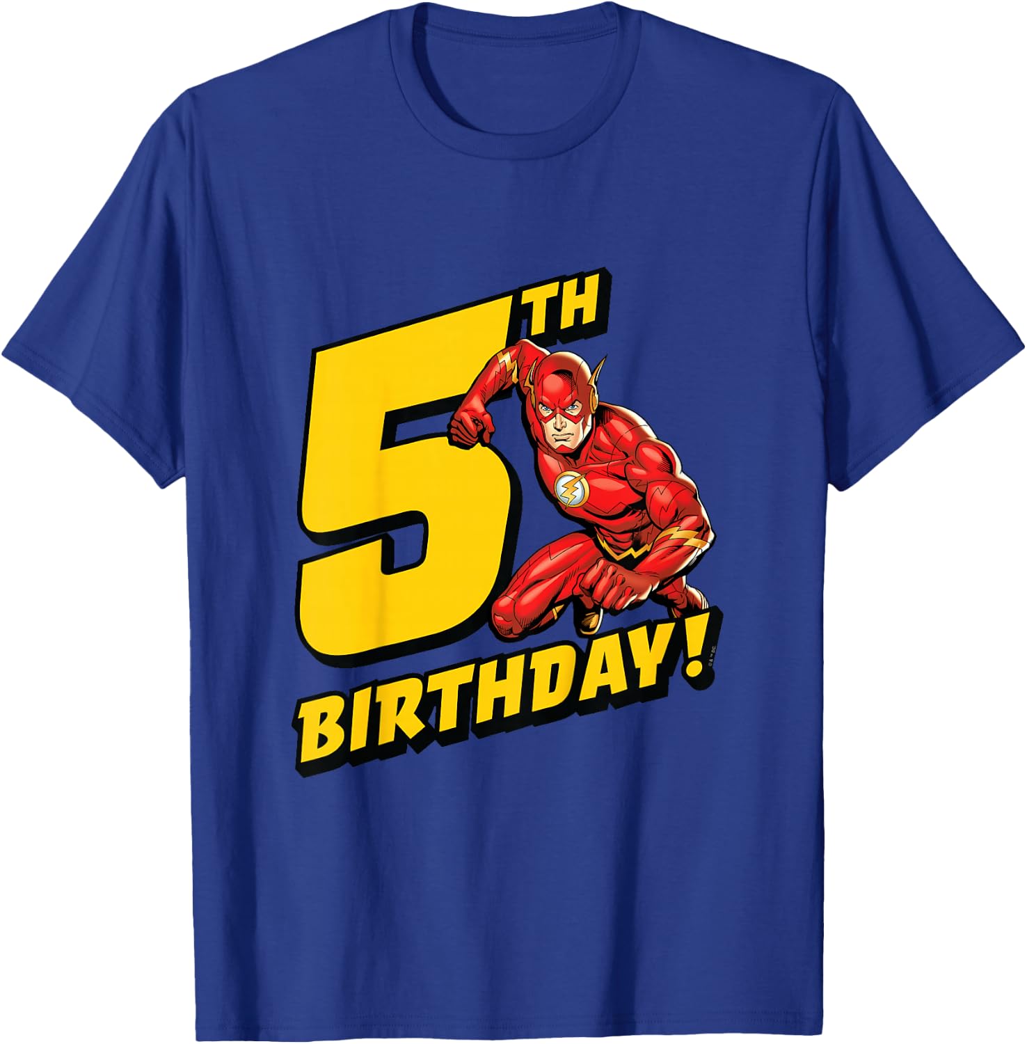 Kids The Flash 5th Birthday T-Shirt - T-Shirt | Royal