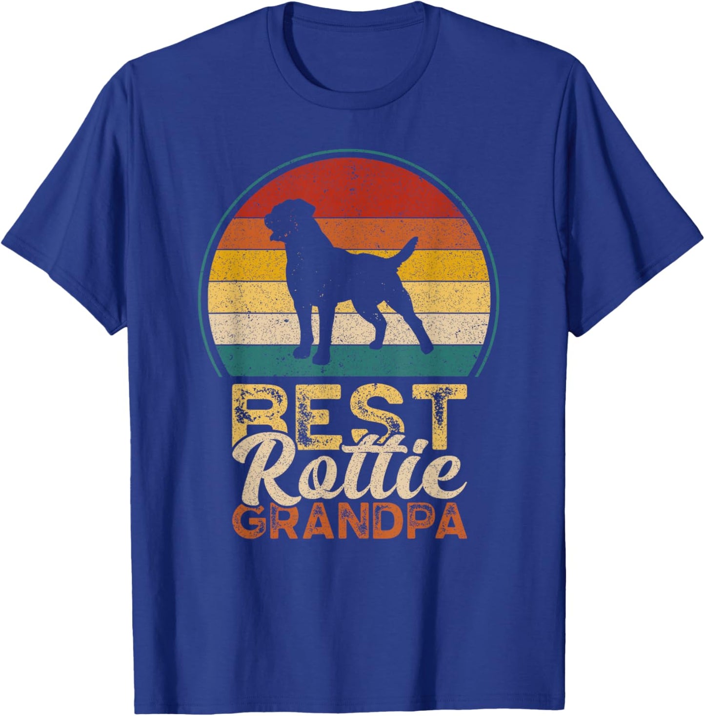 Best Rottie Grandpa, Father's Day, Rottweiler Grandfather T-Shirt - T-Shirt | Royal