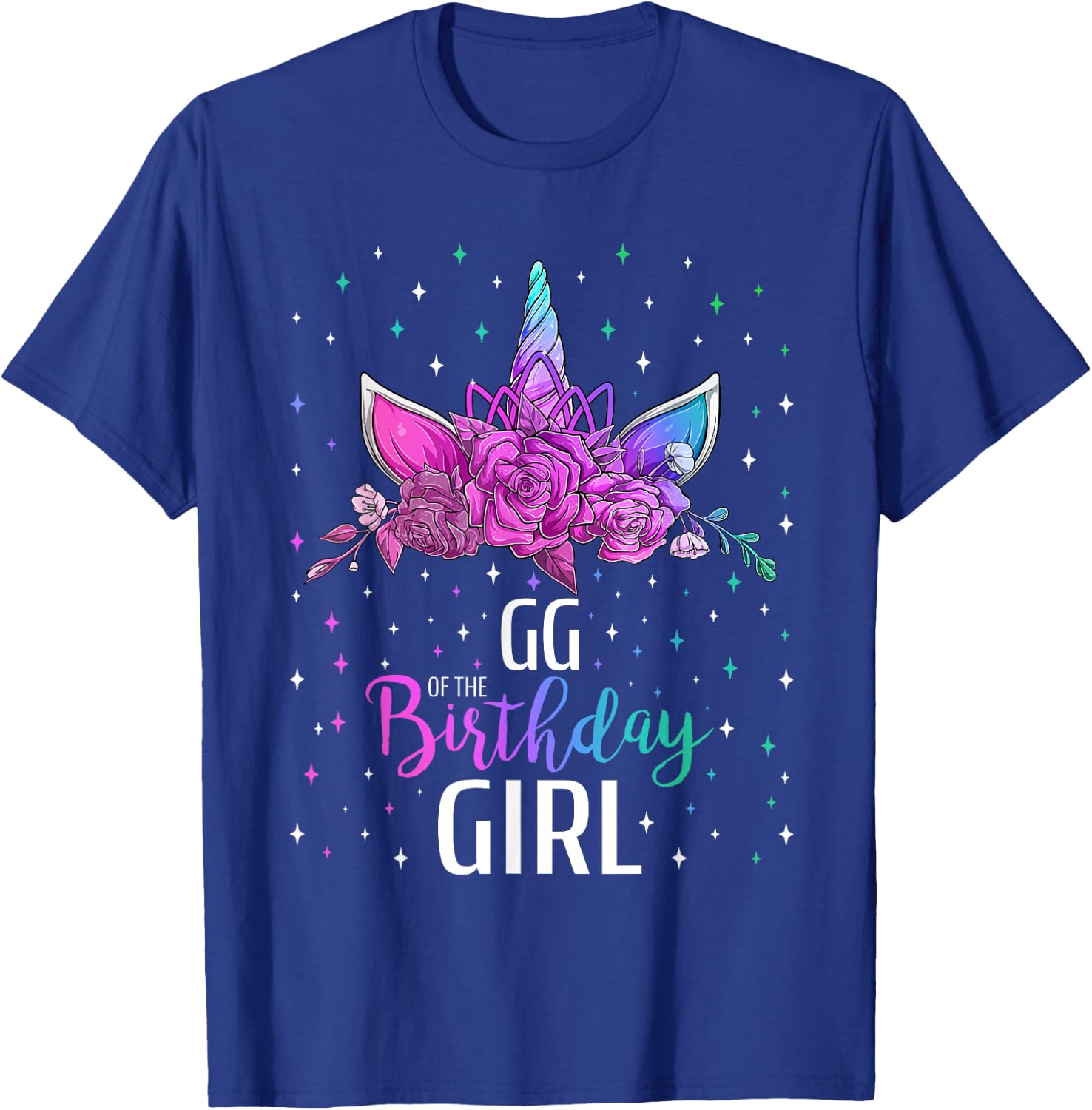 GG Of The Birthday Girl Unicorn Bday Party T-Shirt - T-Shirt | Royal