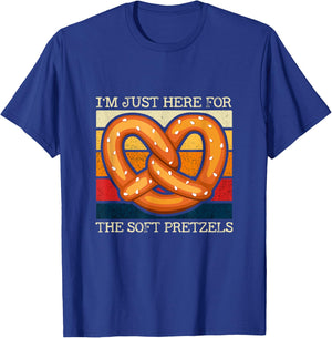 I'm Just Here For The Soft Pretzels Food Pretzels T-Shirt - T-Shirt | Royal