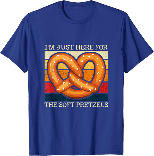 I'm Just Here For The Soft Pretzels Food Pretzels T-Shirt - T-Shirt | Royal