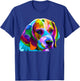 Beagle in Colorful Pop Art Design for Dog Owners T-Shirt - T-Shirt | Royal