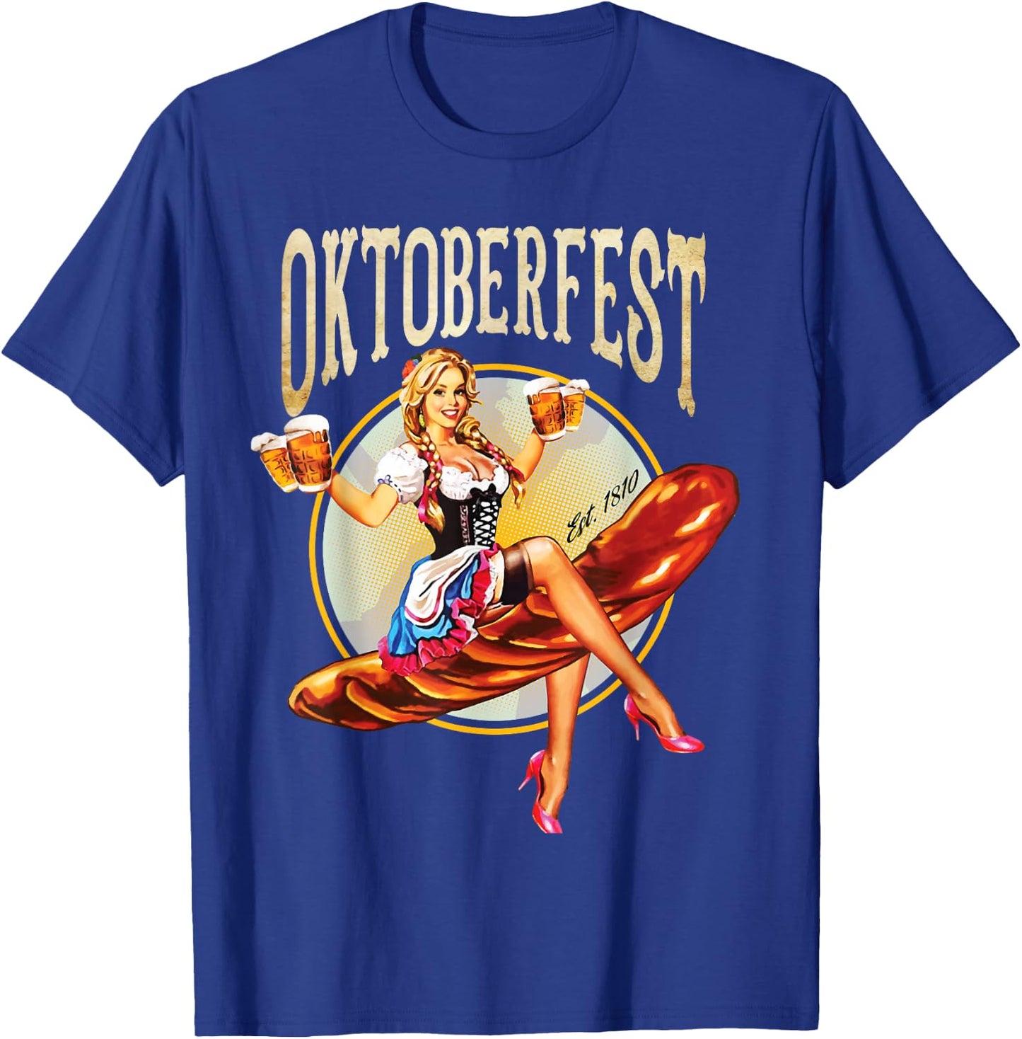 Oktoberfest Costume Vintage Bavarian German Beer Wurst T-Shirt - T-Shirt | Royal