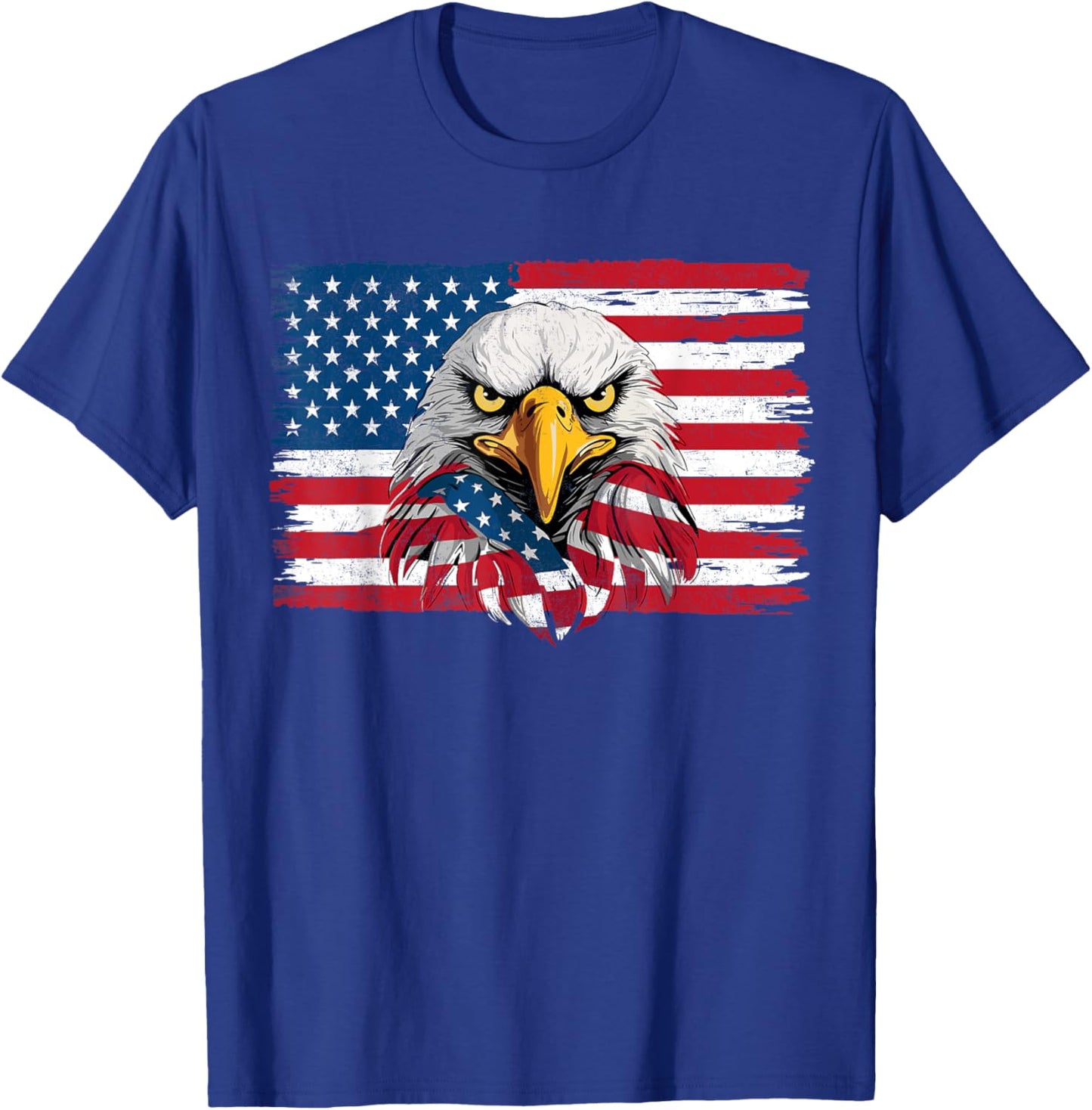 American Bald Eagle 4th Of July US Flag Patriotic Boys Men T-Shirt - T-Shirt | Royal