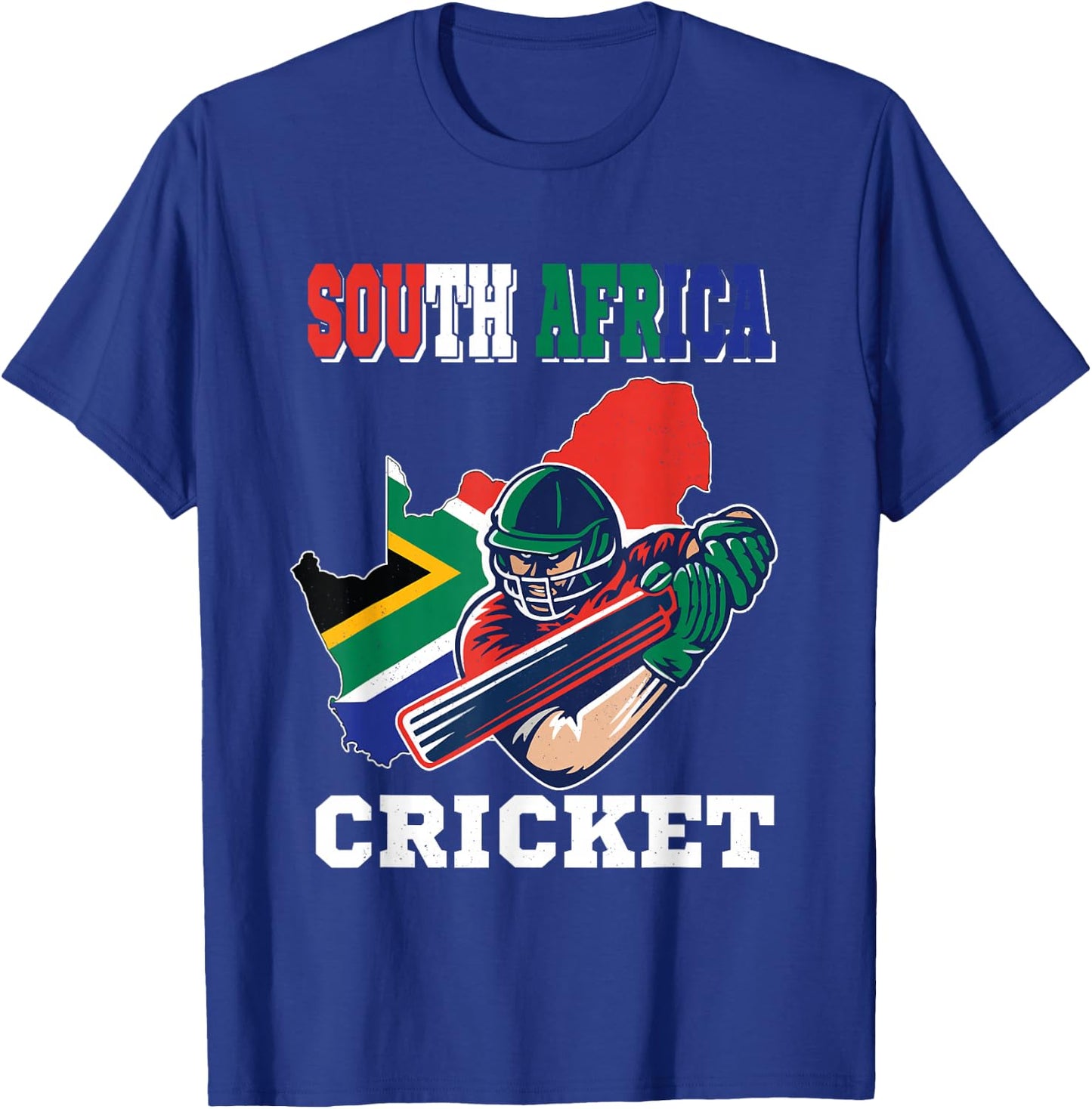 South Africa Cricket Player Flag Jersey Afrikaans Sports T-Shirt - T-Shirt | Royal