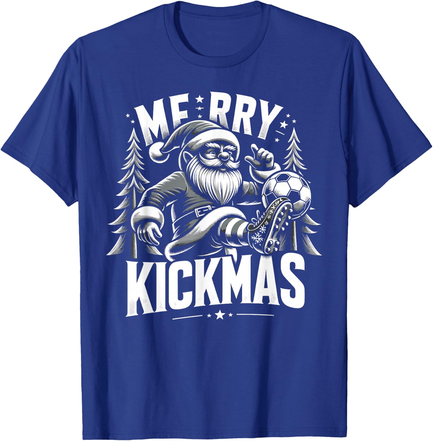 Soccer Gnome Merry Kickmas, Soccer Christmas T-Shirt - T-Shirt | Royal