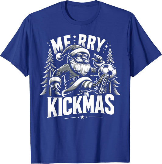 Soccer Gnome Merry Kickmas, Soccer Christmas T-Shirt - T-Shirt | Royal