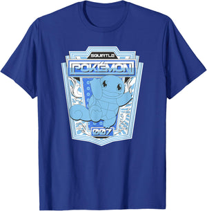 Pokémon Squirtle 007 Color Pop Badge T-Shirt - T-Shirt | Royal