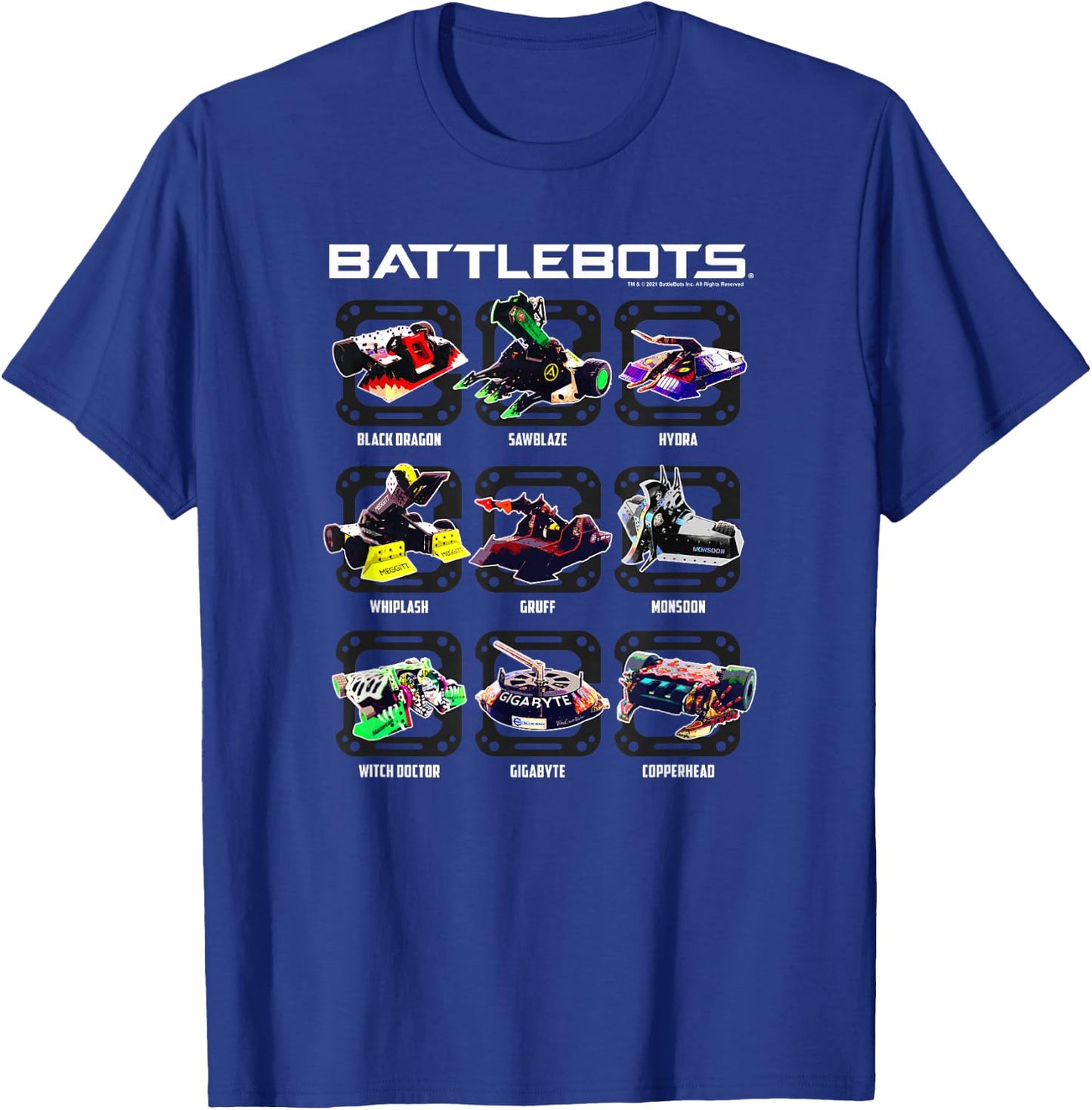 BattleBots Group Robot Photo Box Up T-Shirt - T-Shirt | Royal