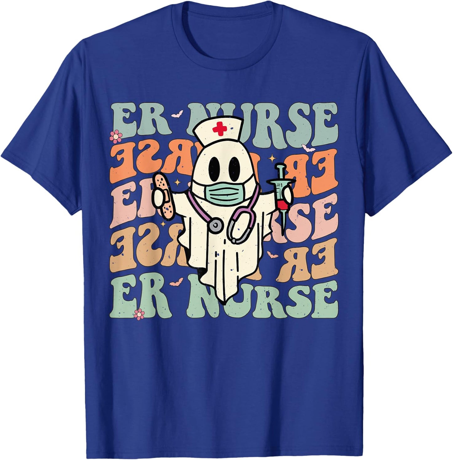 Groovy Emergency Room Nurse Funny Halloween Costume ER Nurse T-Shirt - T-Shirt | Royal