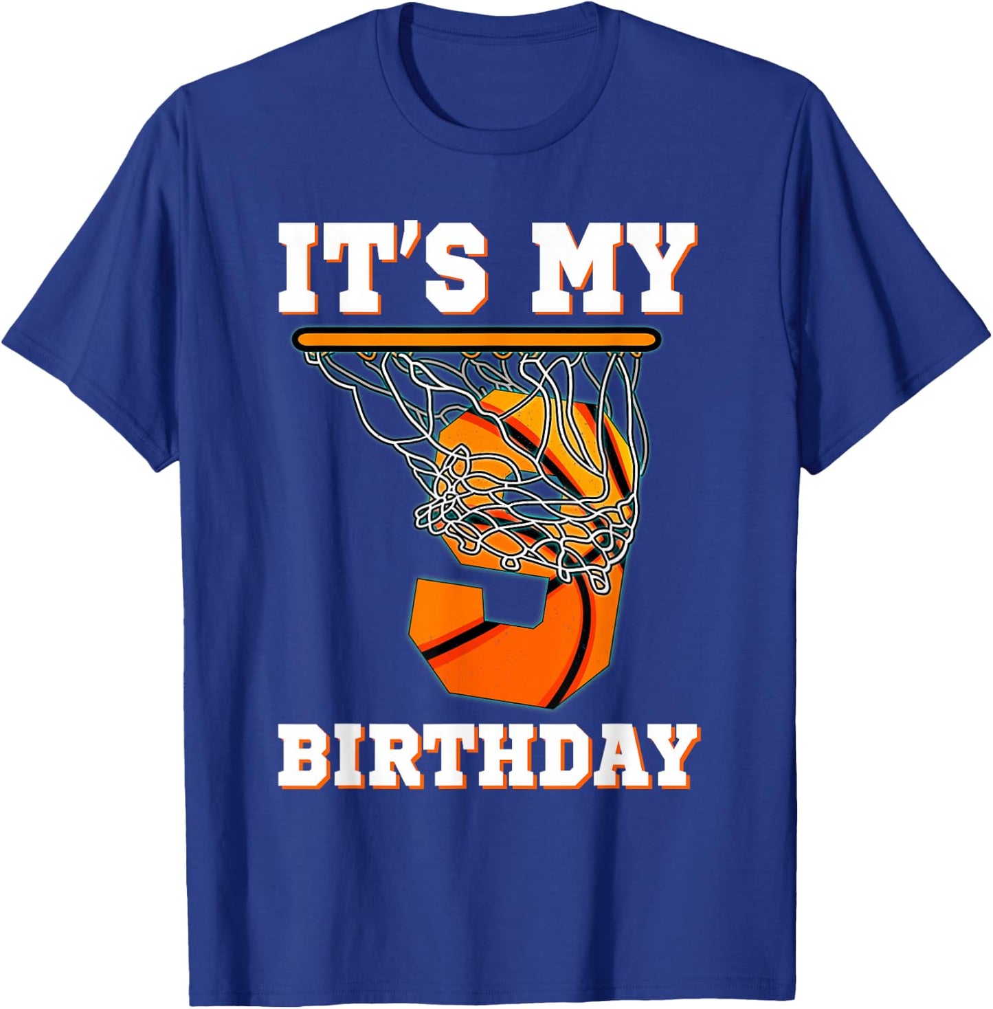 It's My 9th Birthday Basketball Boy Party 9 Years Old T-Shirt - T-Shirt | Royal