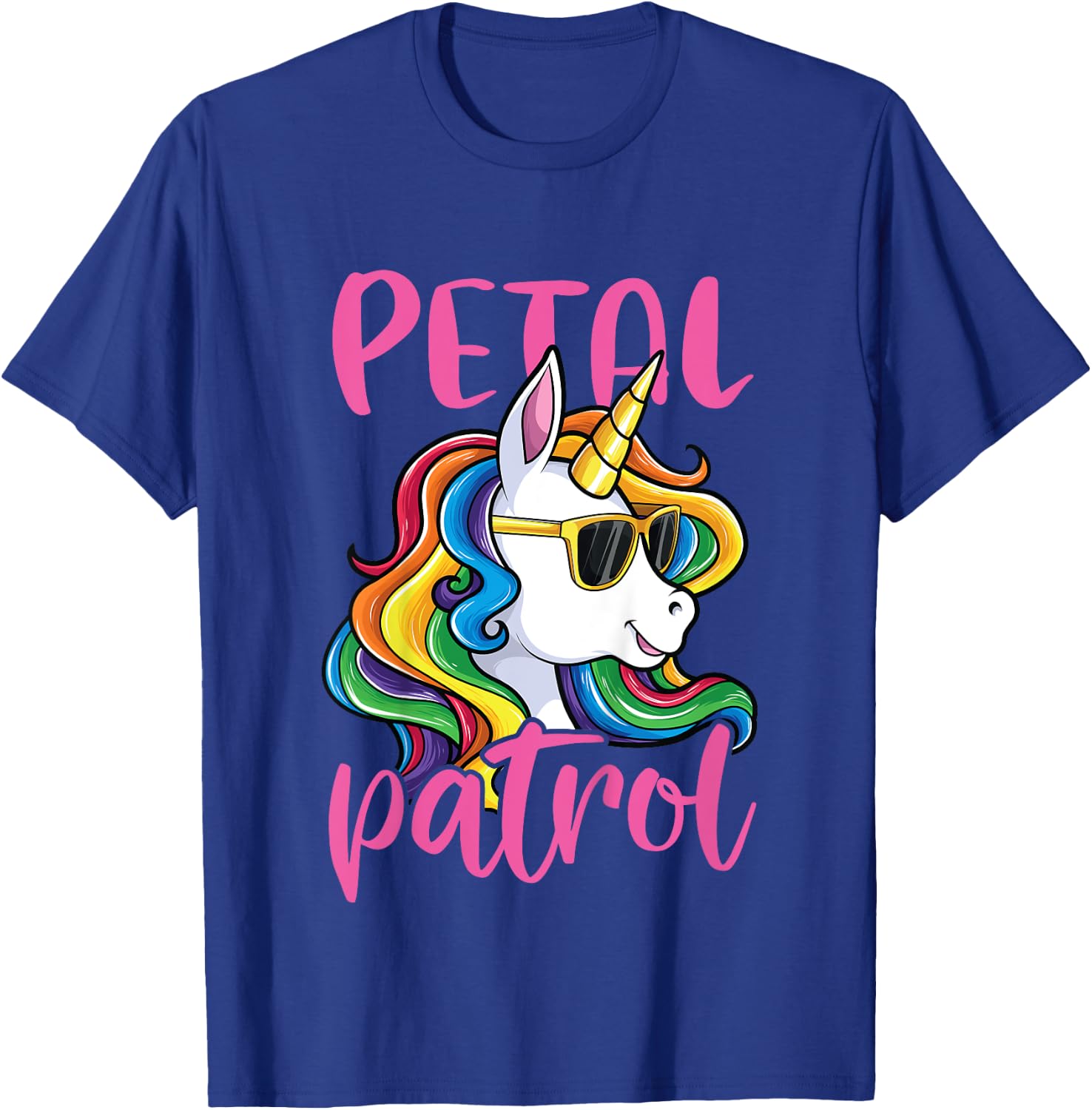Flower Girl Shirt Girls Kids Wedding Unicorn Petal Patrol T-Shirt - T-Shirt | Royal