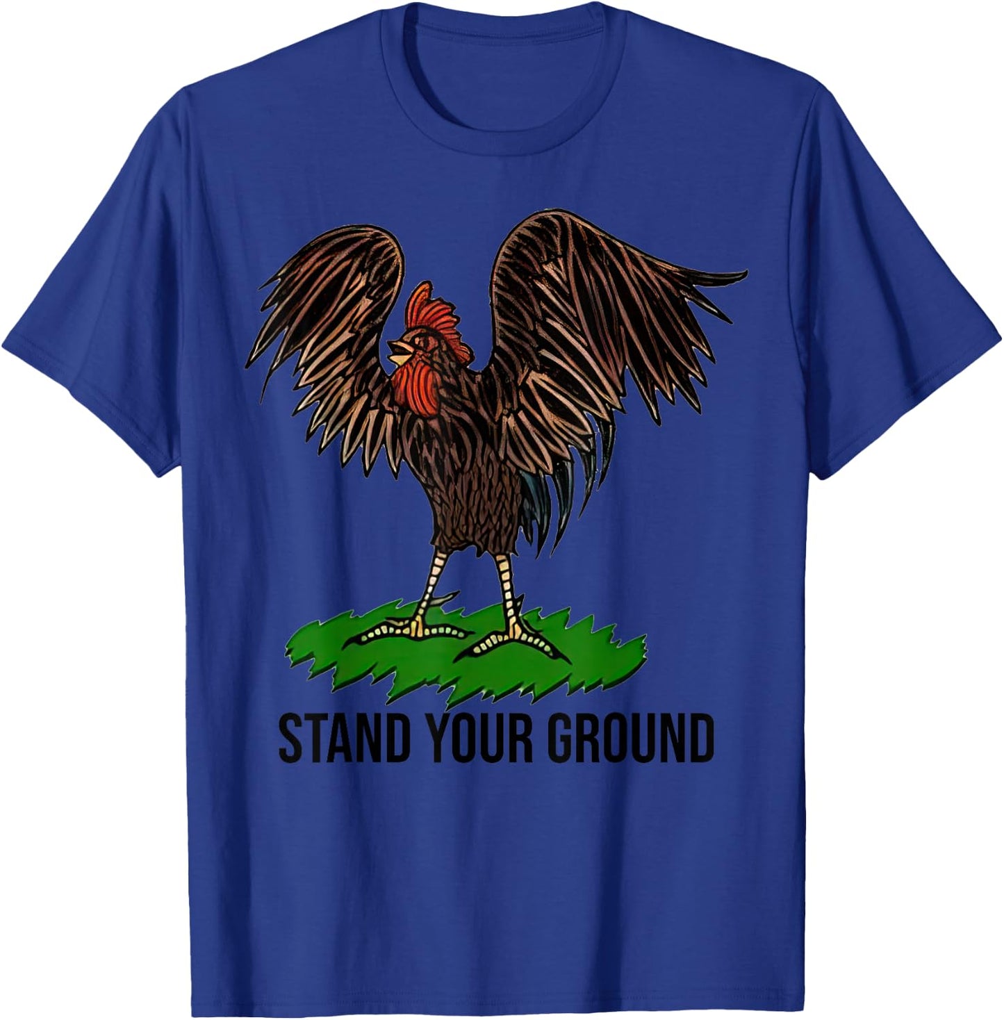 Stand Your Ground Chicken Funny Christmas T-Shirt - T-Shirt | Royal