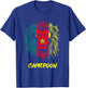 Cameroon Lovers Home Lion Flag Cameroon T-Shirt - T-Shirt | Royal