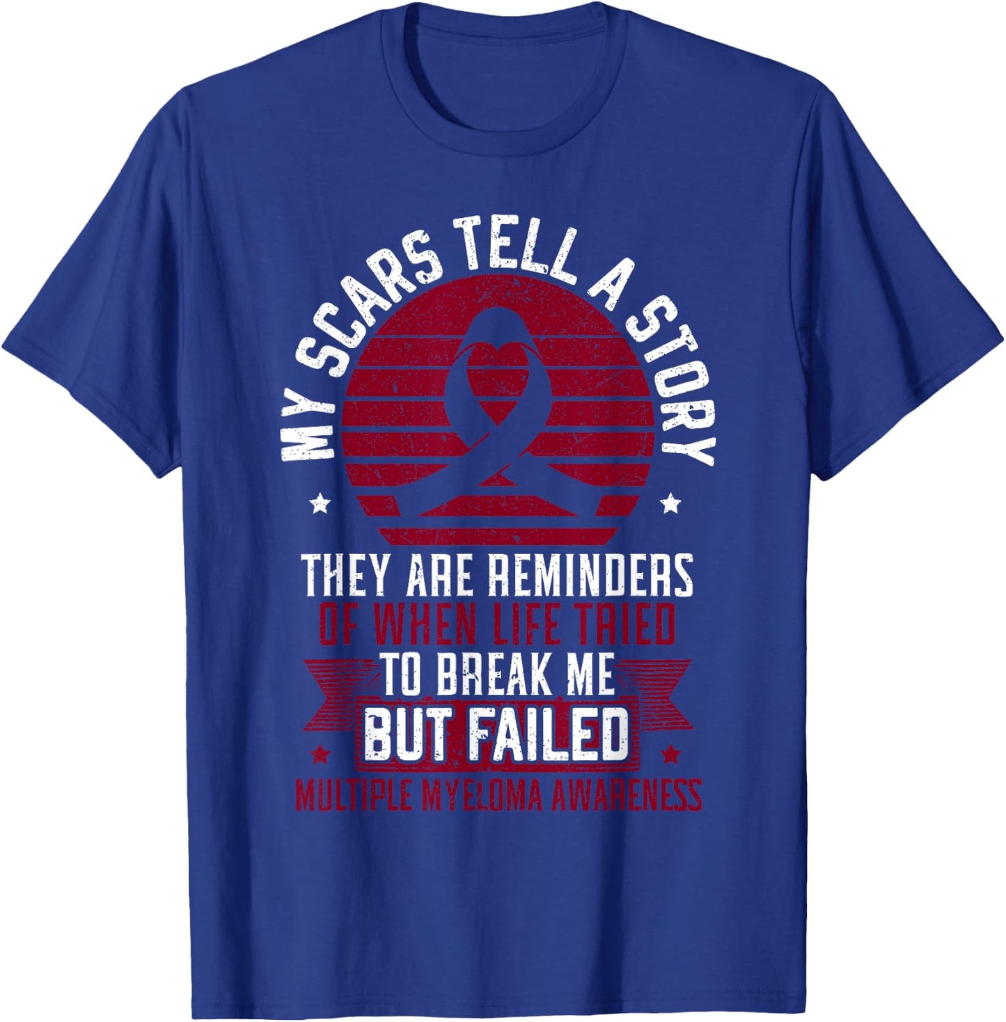 Multiple Myeloma Warrior Myeloma Cancer Awareness T-Shirt - T-Shirt | Royal