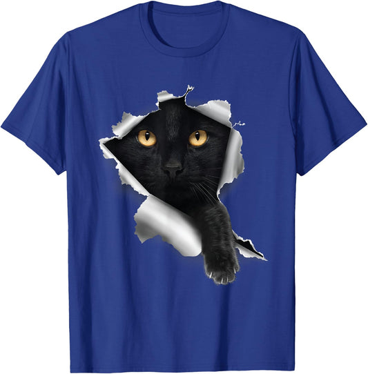 Sneaking Black Cat - Animal Lover Pet Owner Kitten Kitty Men Women Kids T-Shirt - T-Shirt | Royal