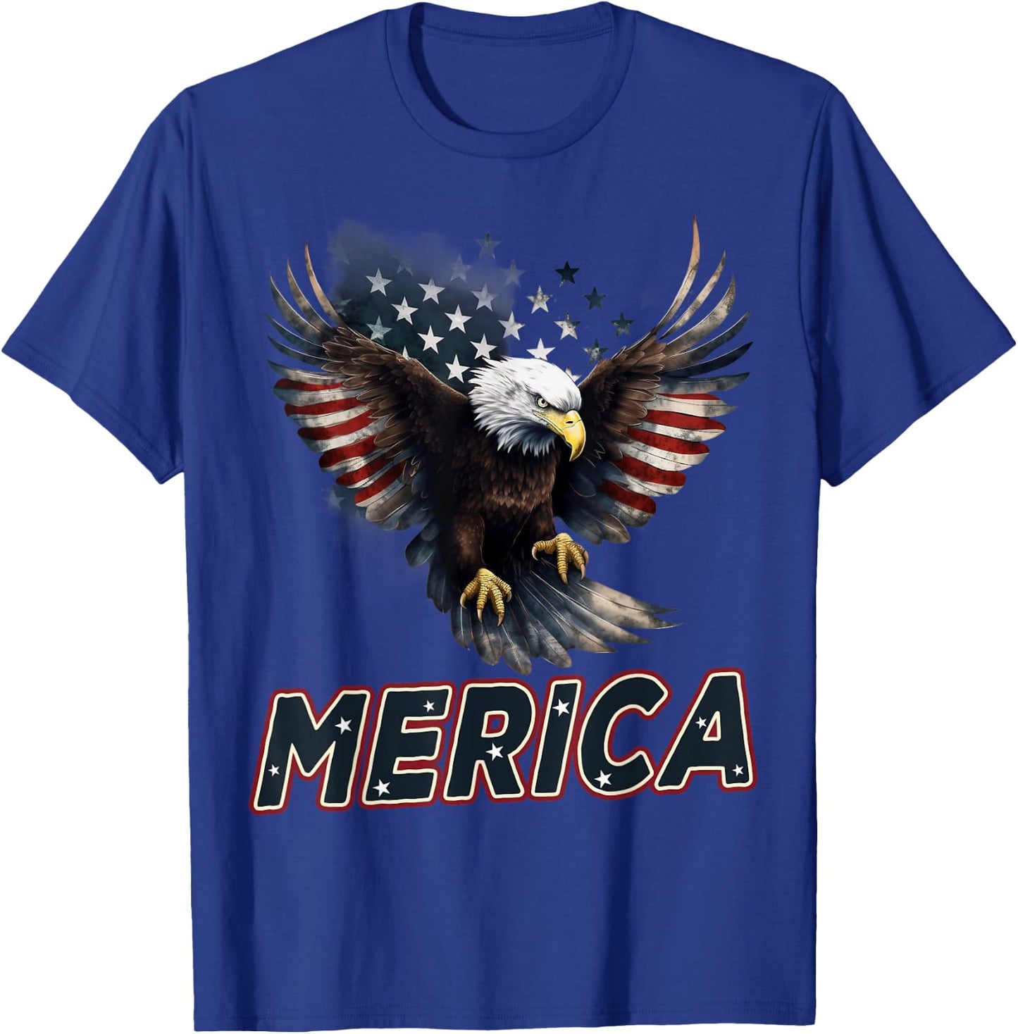 USA American Flag Patriotic Eagle 4th of July T-Shirt - T-Shirt | Royal