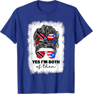 Trinidad And Puerto Rican Rico Flag Trinidadian Girl Women T-Shirt - T-Shirt | Royal