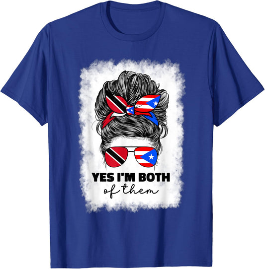 Trinidad And Puerto Rican Rico Flag Trinidadian Girl Women T-Shirt - T-Shirt | Royal
